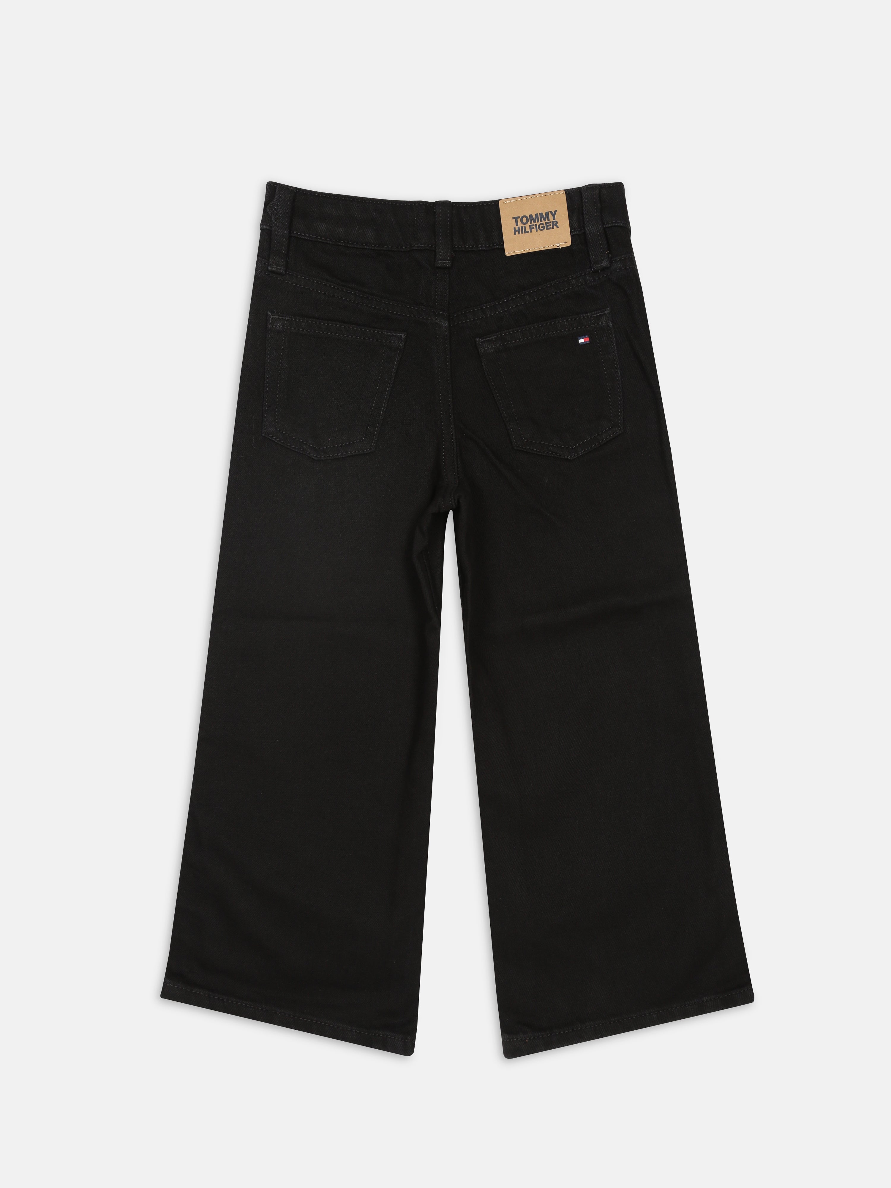 Girls Black Lyocell Blend Straight Fit Denim Jeans