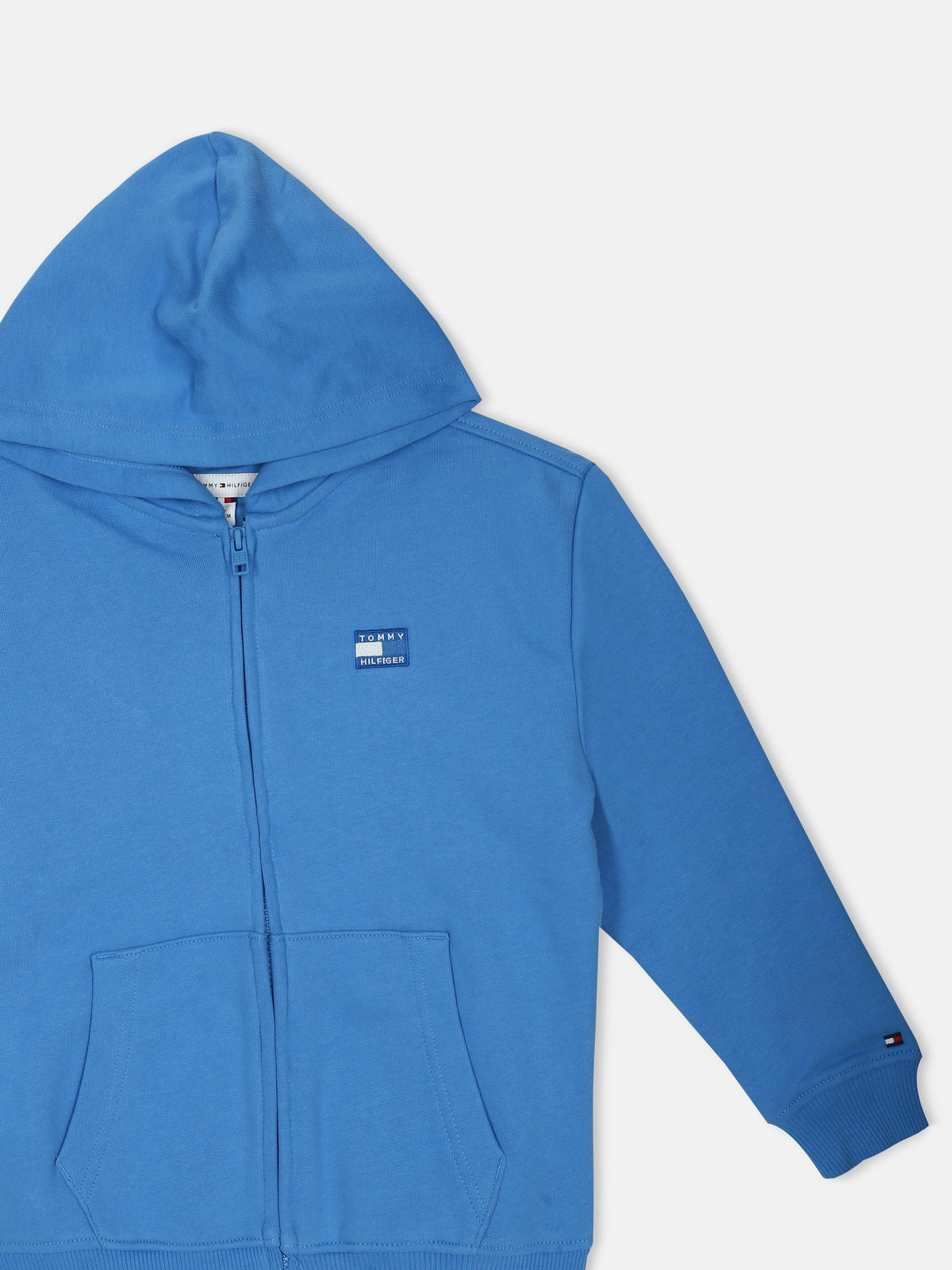 Boys Solid Regular Fit Cotton Sweatshirt Copenhagen Blue