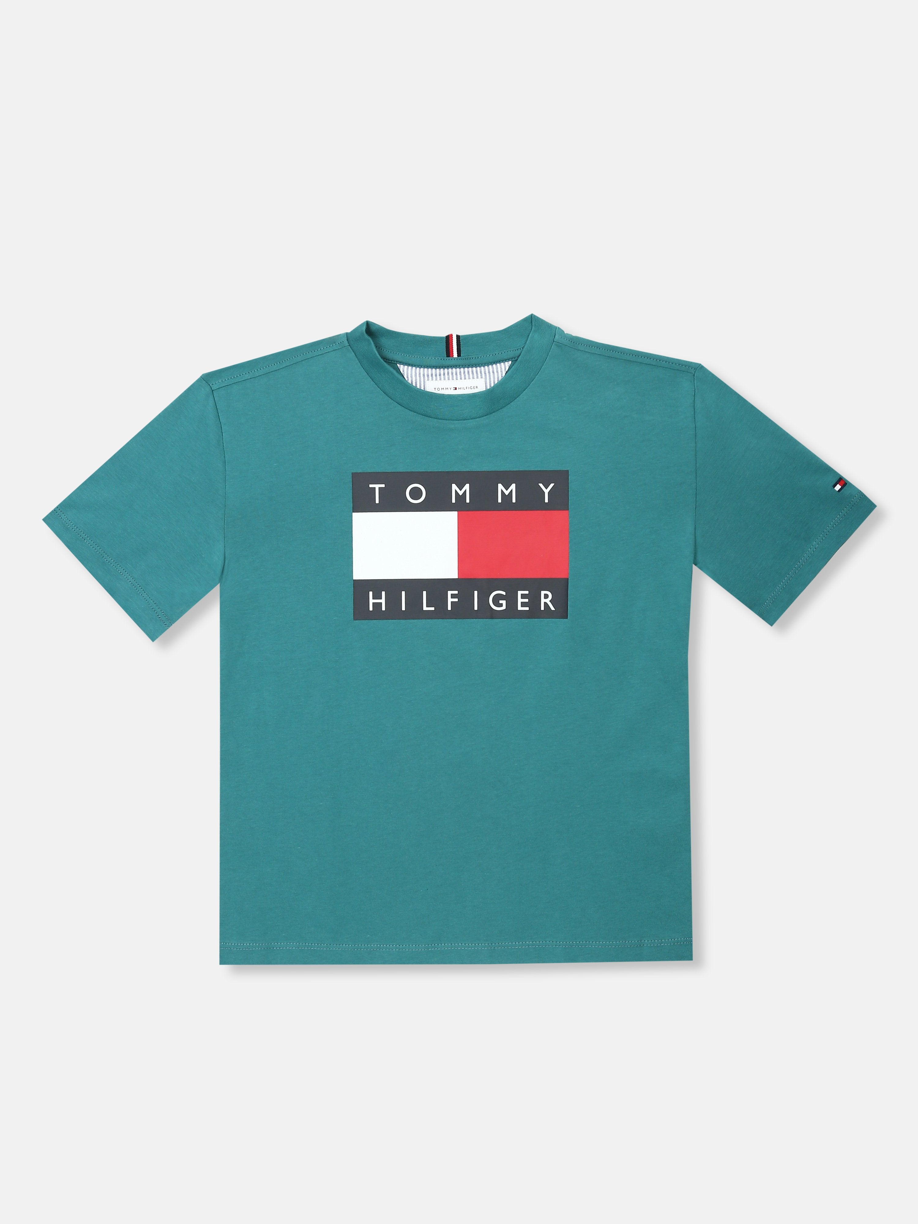 Logo Teal Regenerative Cotton T-Shirt for Boys