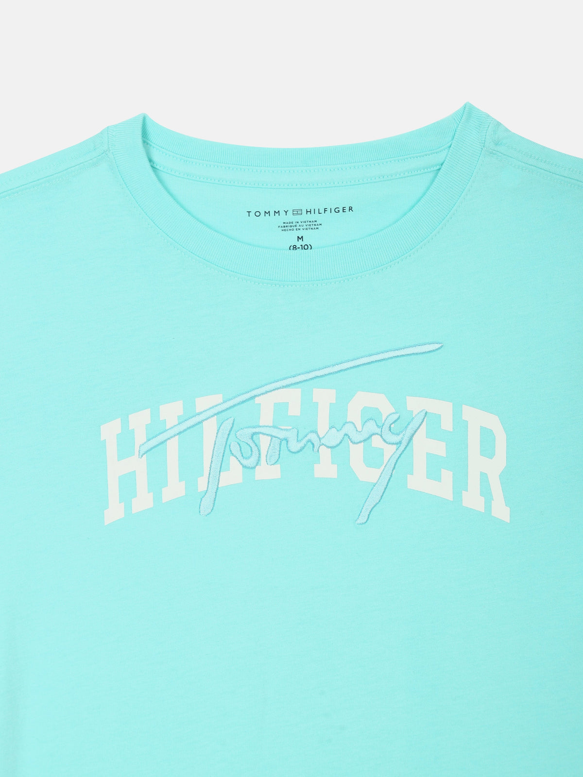 Boys Logo Regular Fit Cotton T-Shirt Miami Aqua