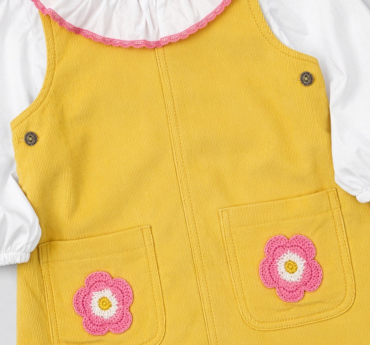 Corduory Dress with Top Yellow