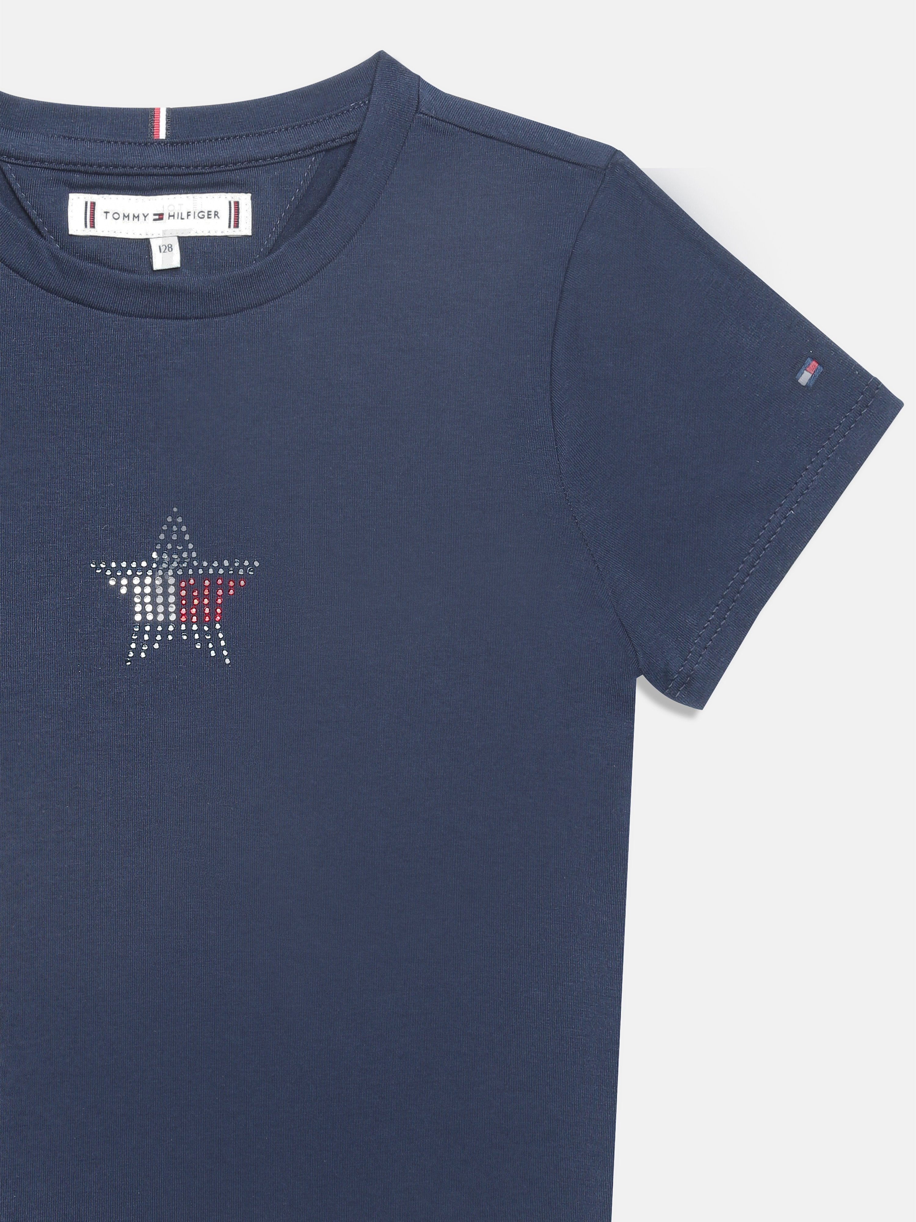 Boys Navy Solid Crew Neck Knit T-Shirt