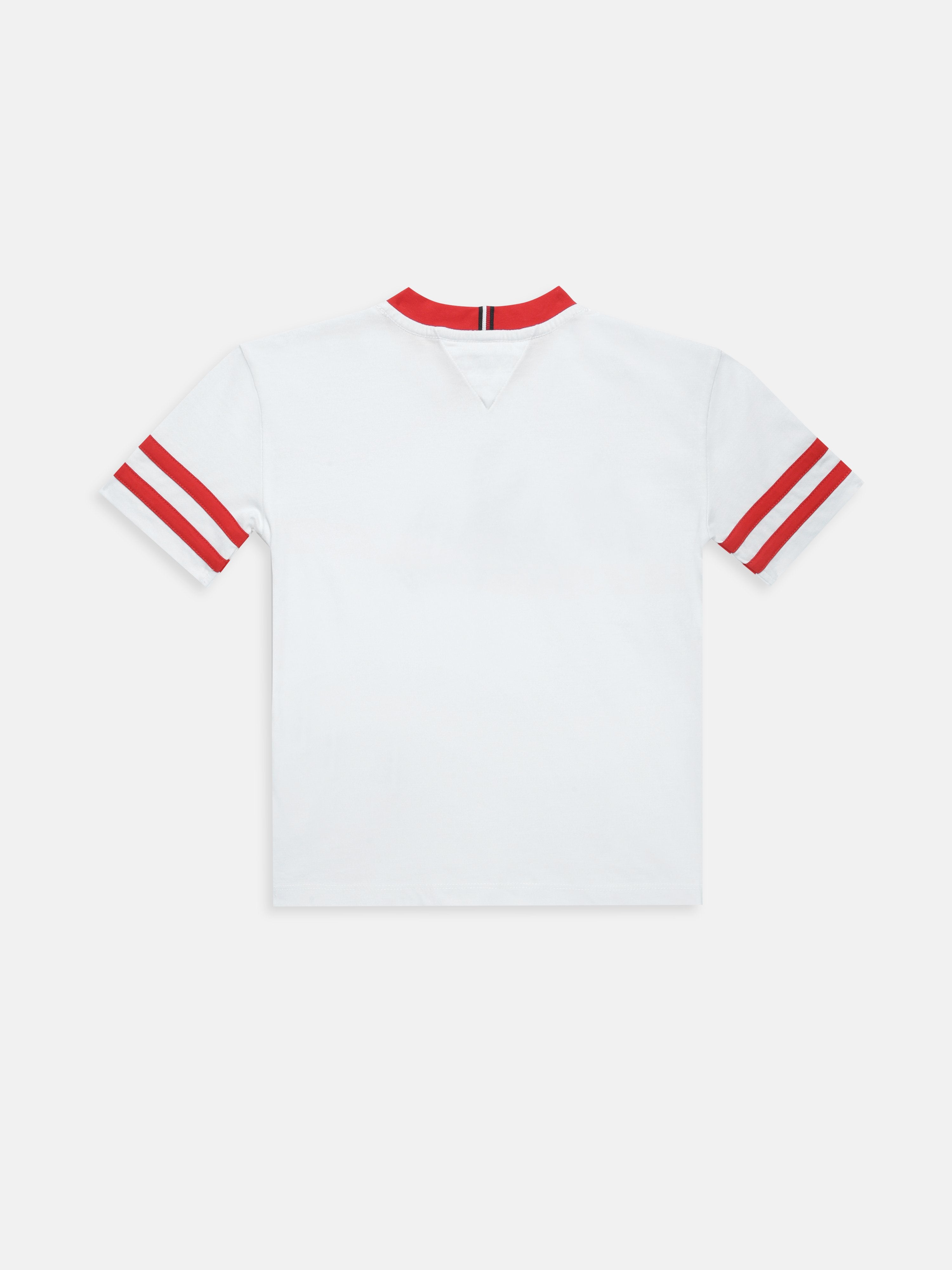 Boys White Graphic Crew Neck Regular Fit T-Shirt