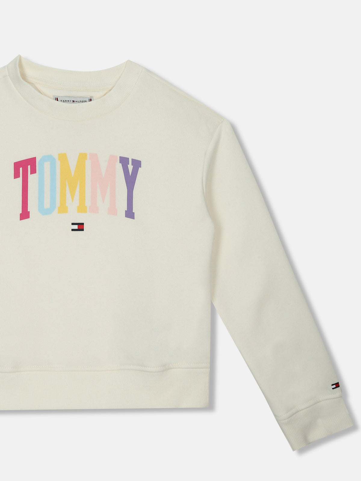 Girls Regular Fit Crew Neck Regular Sweatshirt Ivory Silk