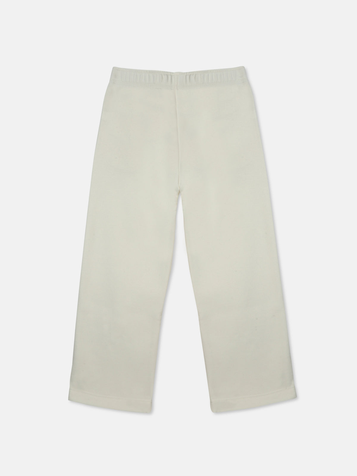 Girls Regular Fit Printed Mid Rise Trackpant Ivory Silk