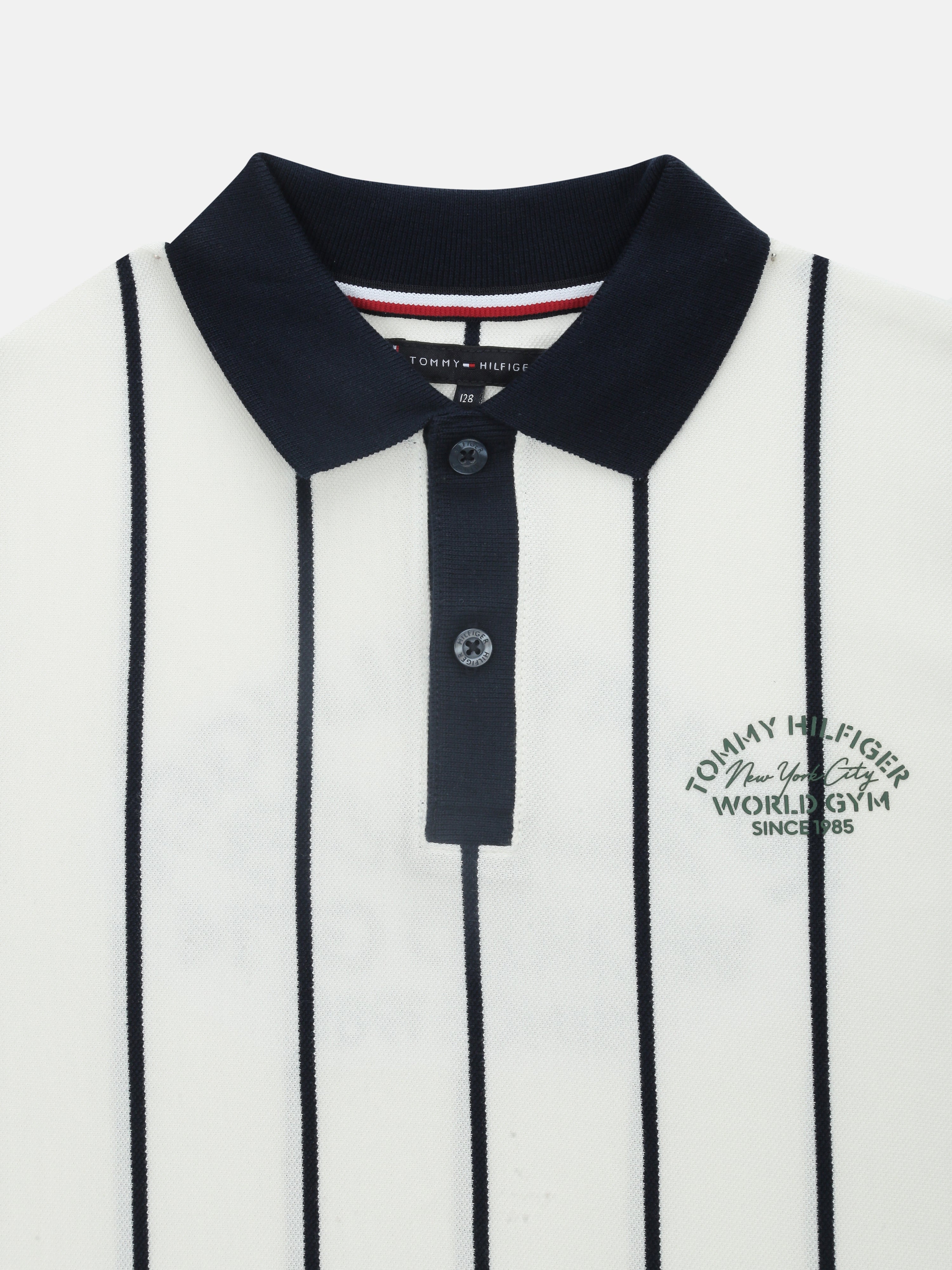 Boys White Solid Polo Knit T-Shirt
