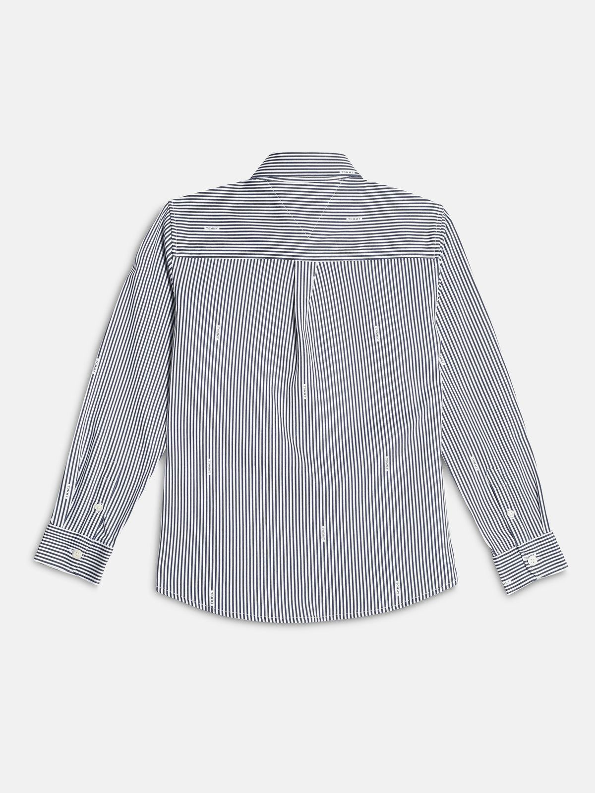 Girls Blue Striped Cotton Woven Top