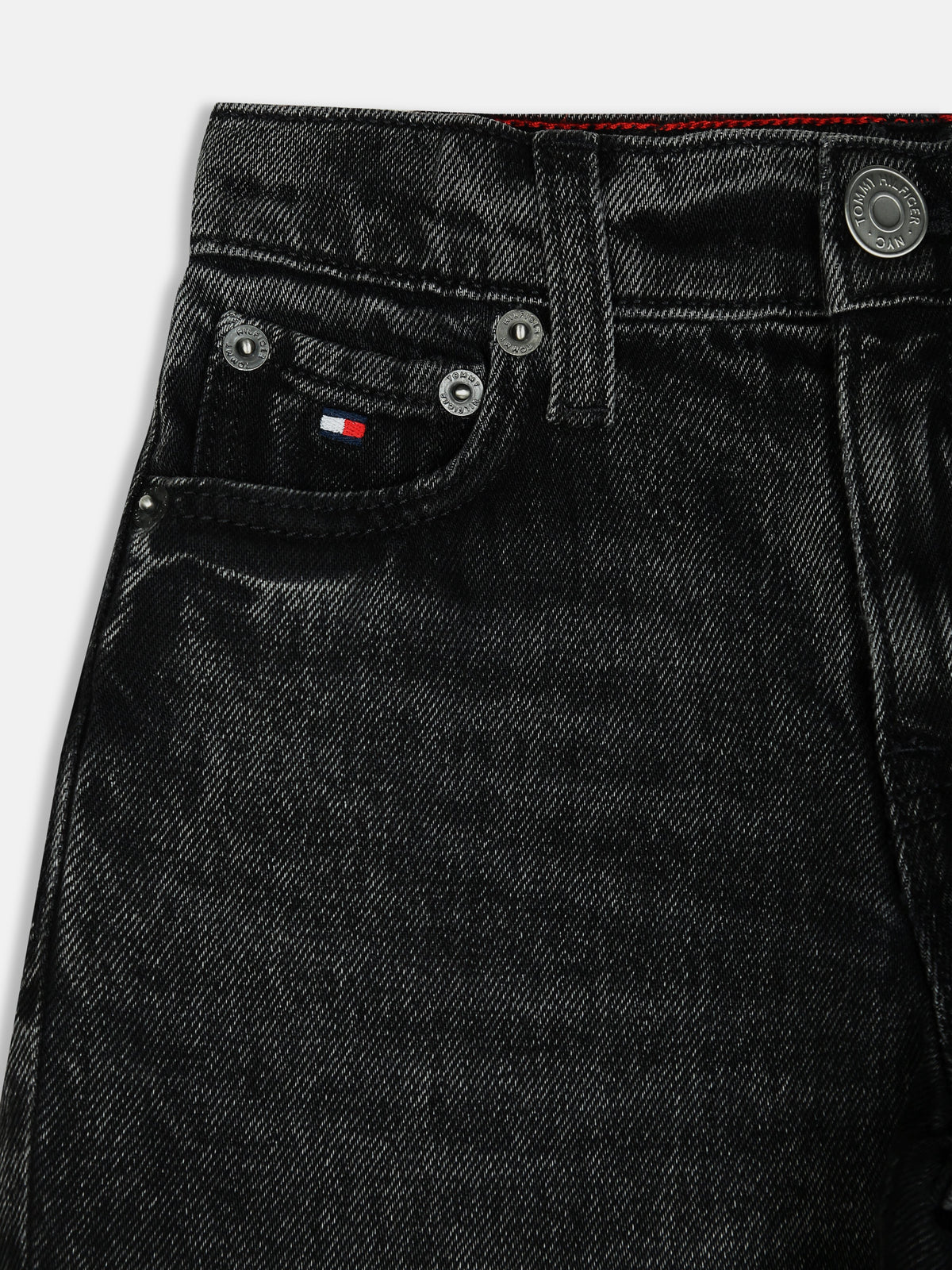 Printed Black Lyocell Blend Loose Fit Jeans for Boys