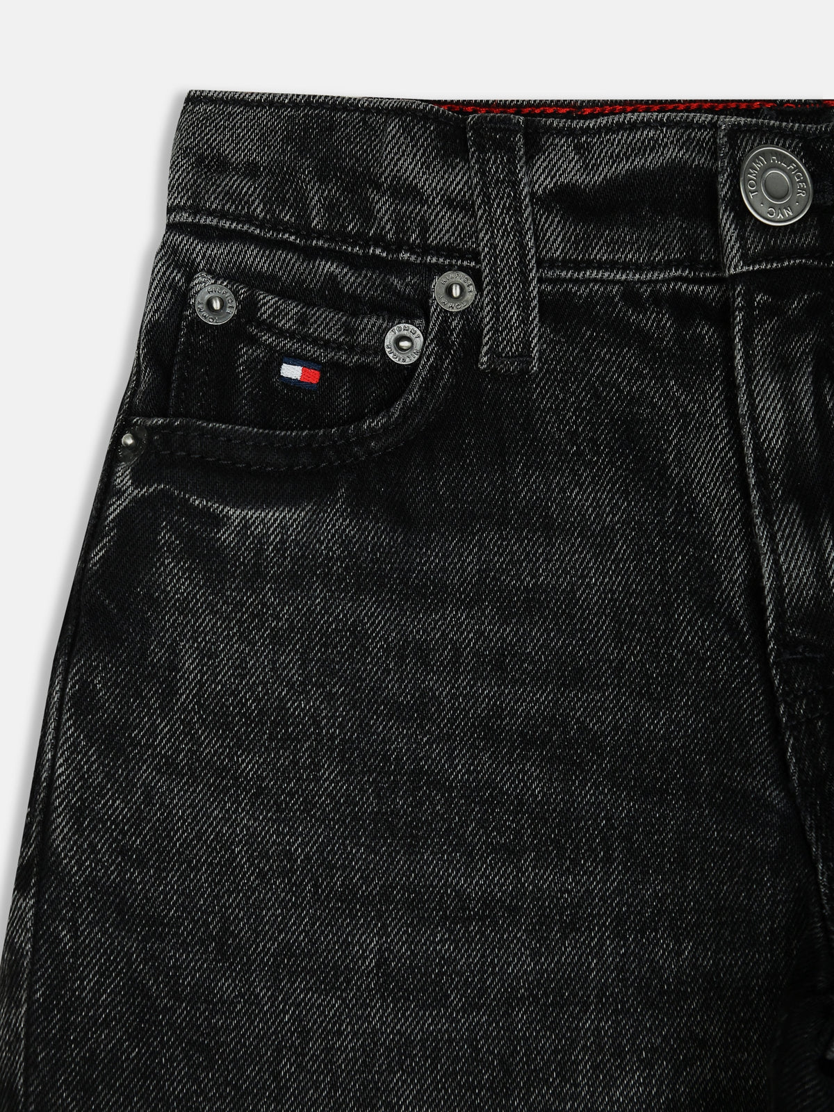 Boys Mid-Wash Loose Fit Mid Rise Jeans Denim Black