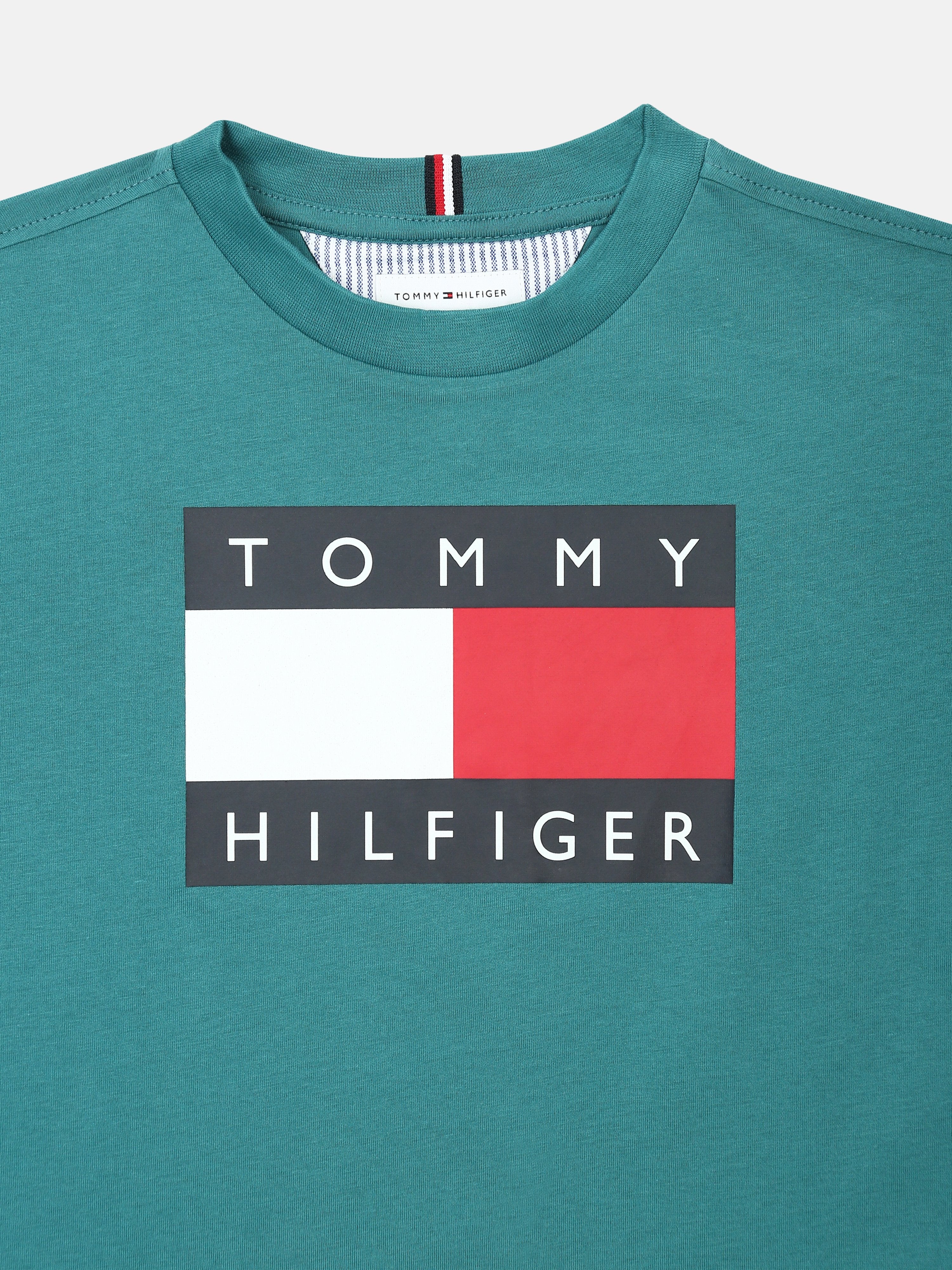Logo Teal Regenerative Cotton T-Shirt for Boys