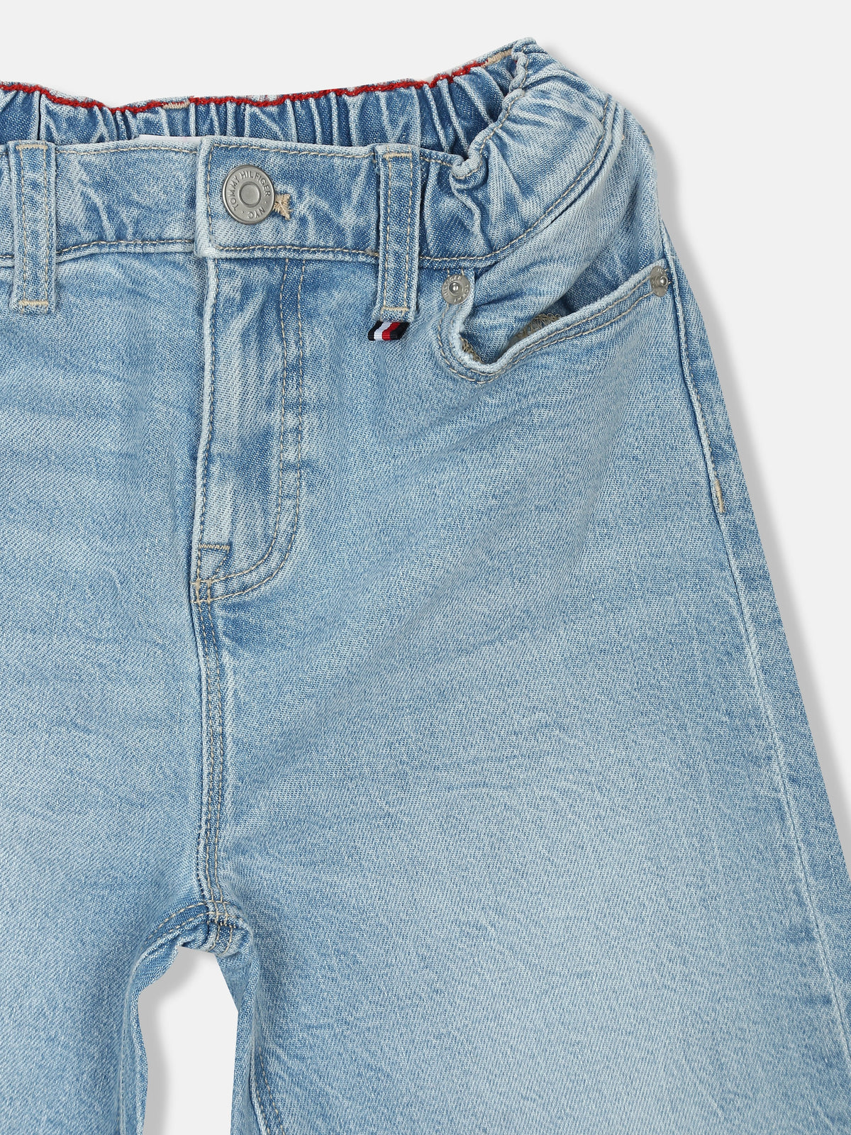 Boys Light-Wash Wide Leg Fit Mid Rise Jeans Denim Light