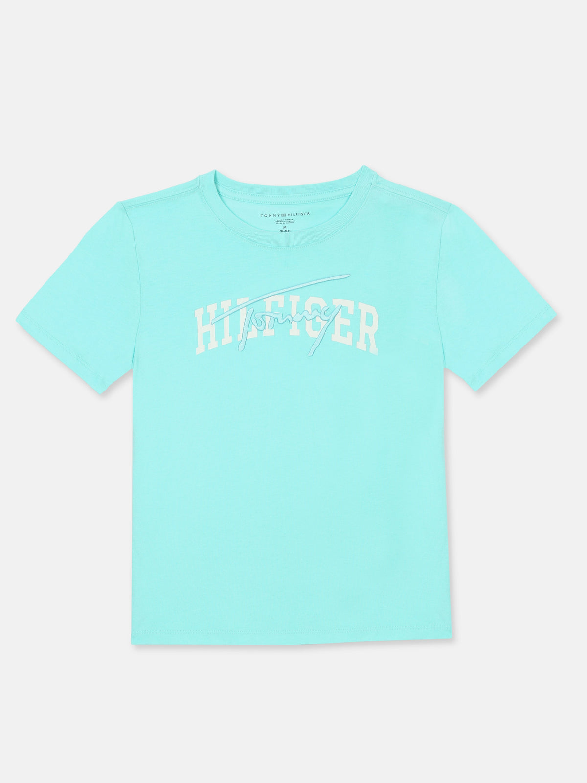 Boys Logo Regular Fit Cotton T-Shirt Miami Aqua