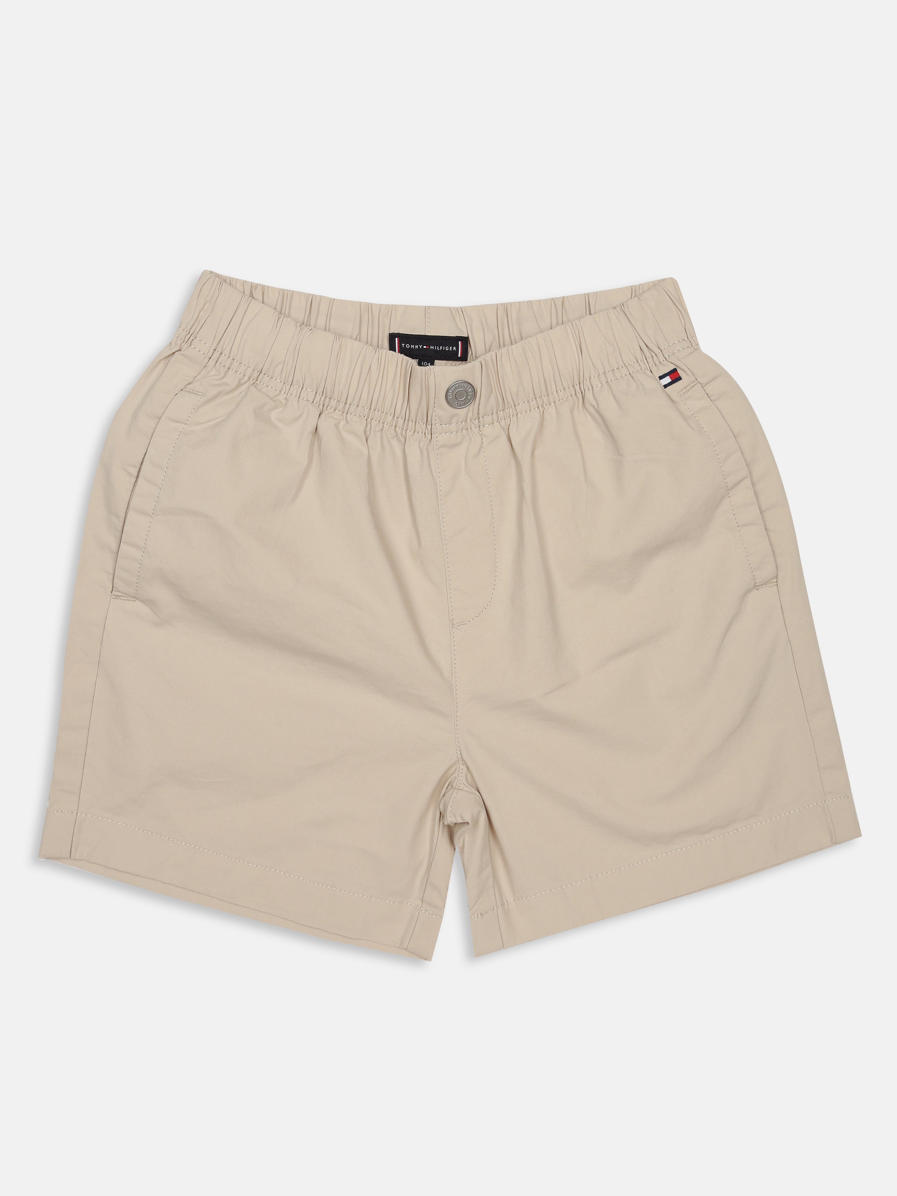 Boys Beige Solid Cotton Blend Non-Denim Bottom Regular Fit