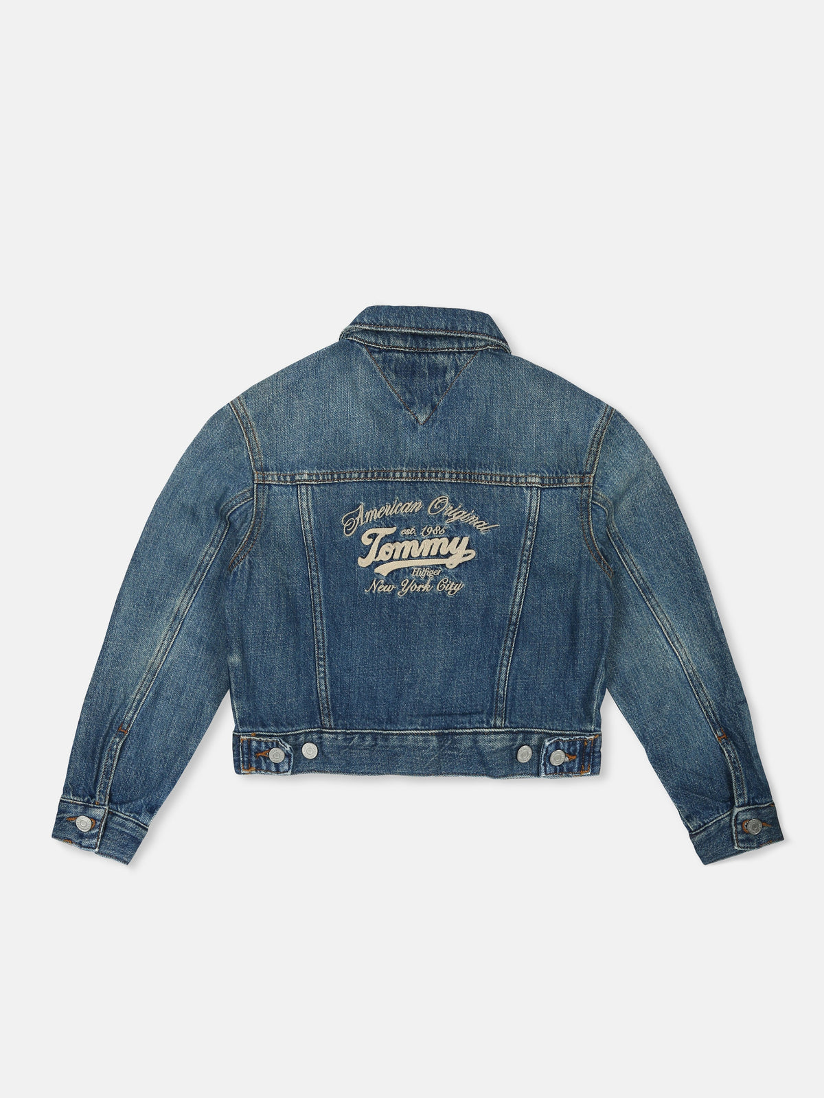 Logo Denim Jacket for Girls Blue