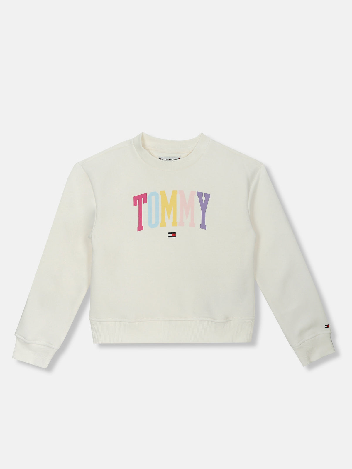 Girls Regular Fit Crew Neck Regular Sweatshirt Ivory Silk
