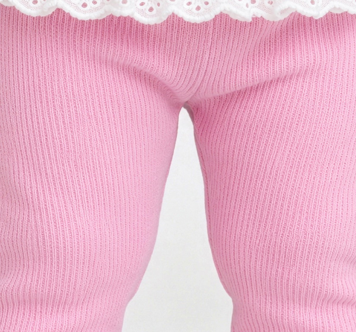 Legging with Lace Detail Pink