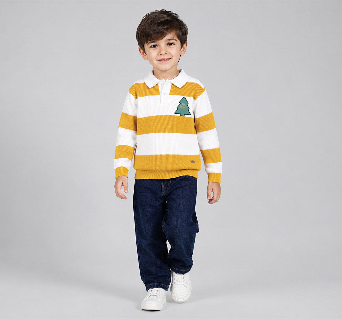 Flatknit Striper T-Shirt Yellow