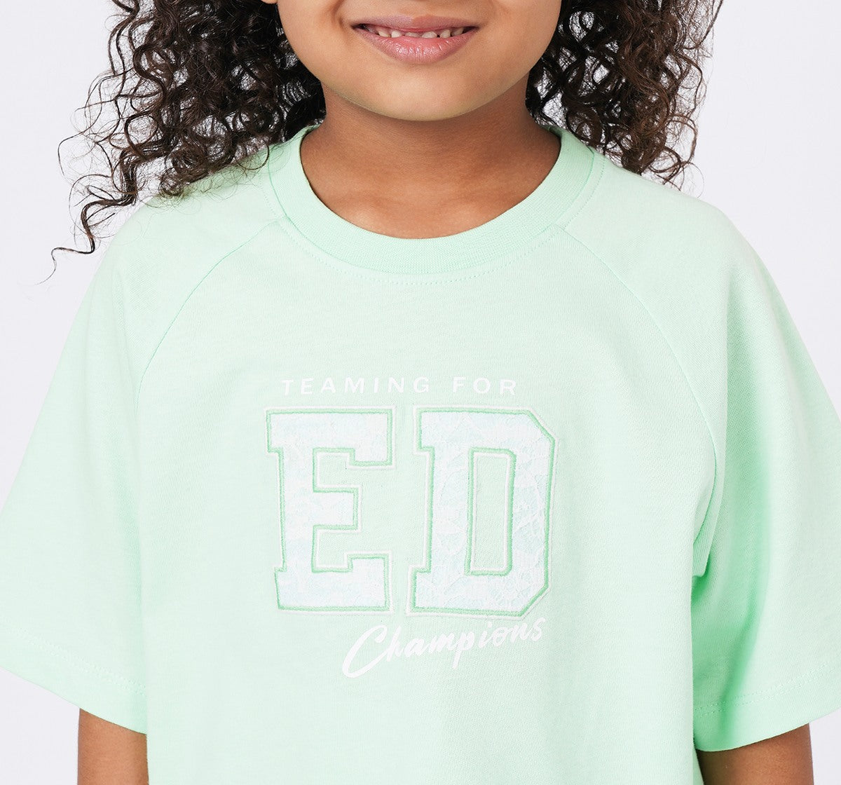 Anti Fit T Shirt with Print Green