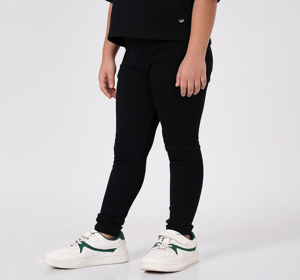 Rib Leggings 2X2 Lycra Rib Black