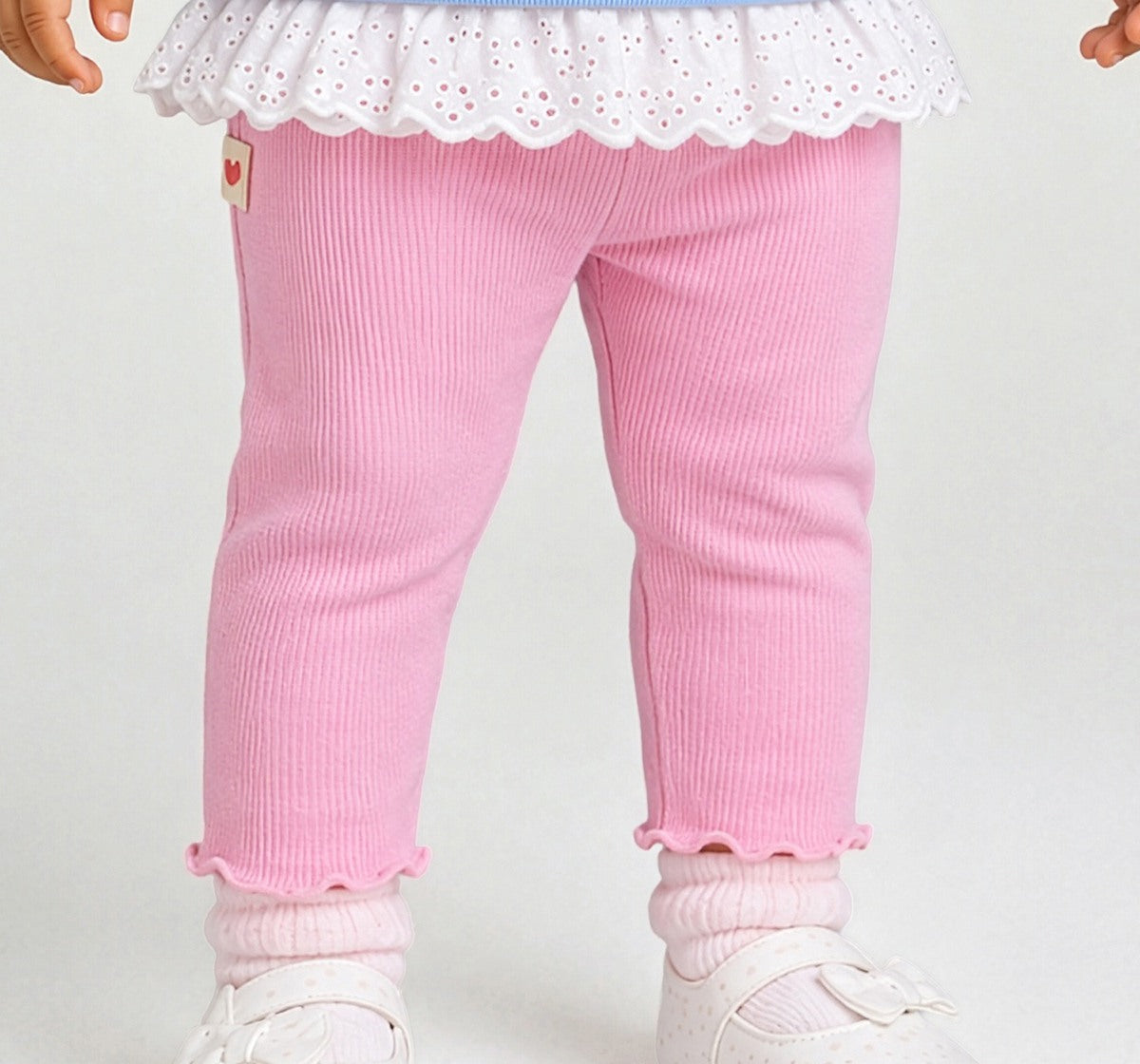 Legging with Lace Detail Pink
