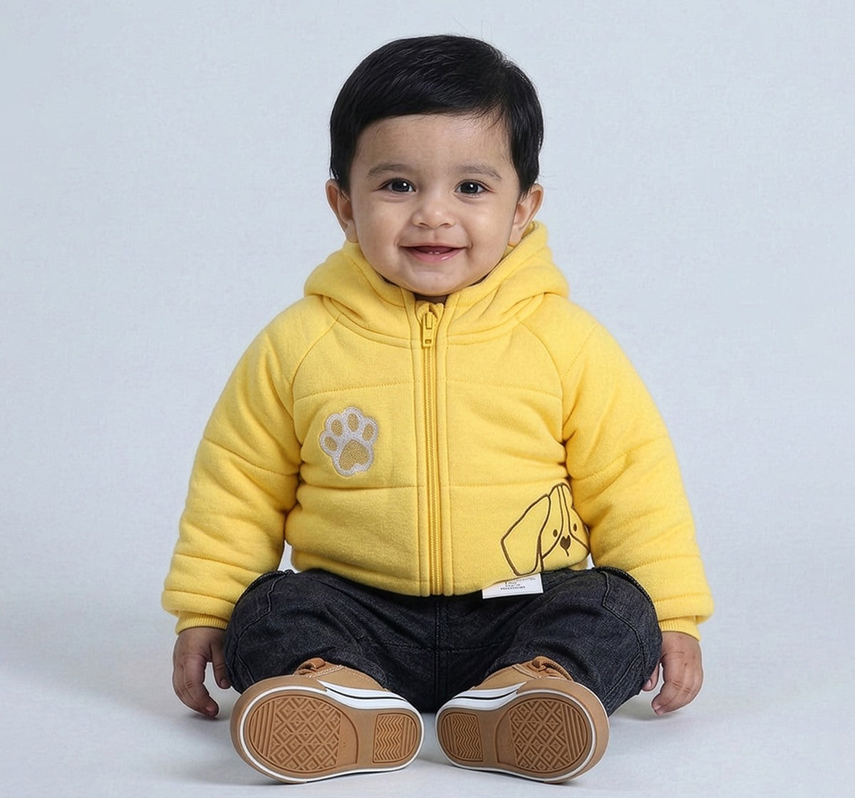 Heavywinter Hooded Embroidered Jacket Yellow
