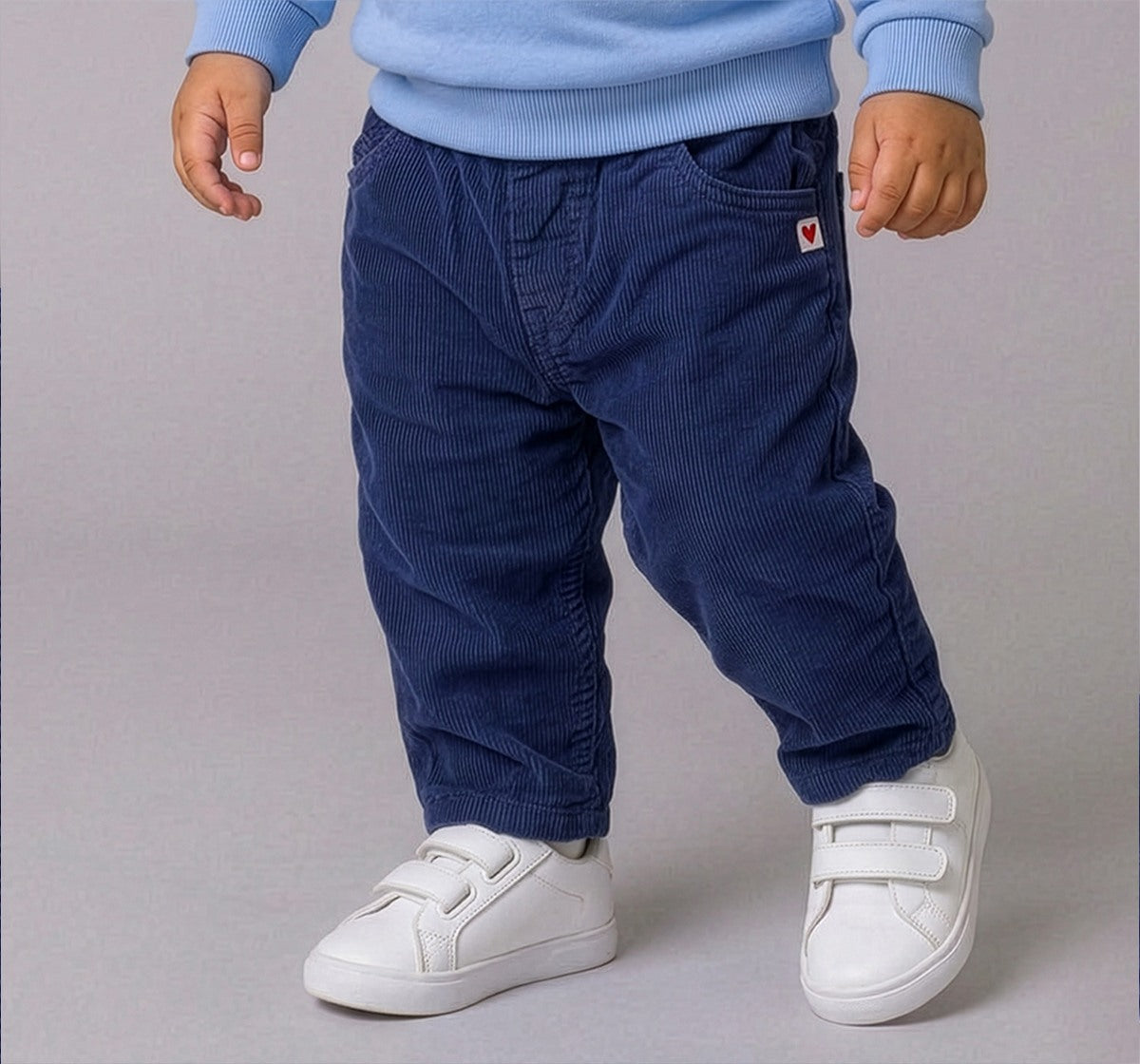 Corduroy Comfort Fit Trousers Blue