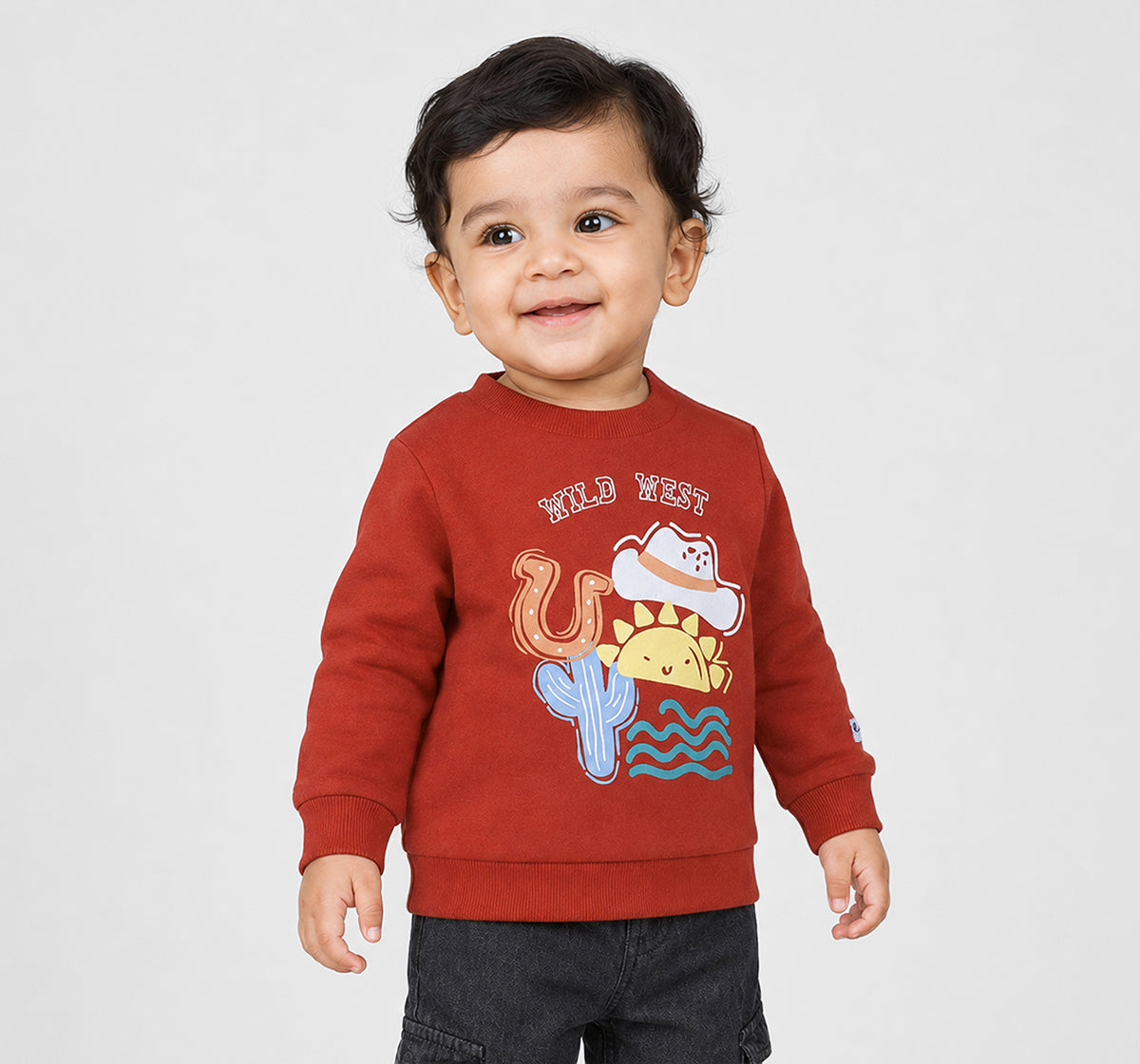 Sweatshirt with Print Maroon