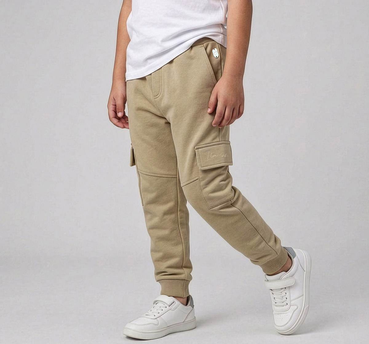 Knit Jogger with Side Pocket Detail Beige