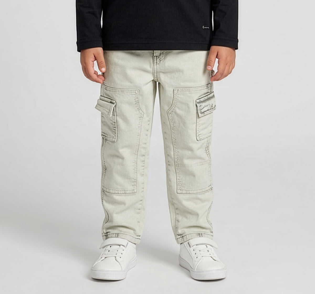 Cloud Wash Denim Bottom Off White