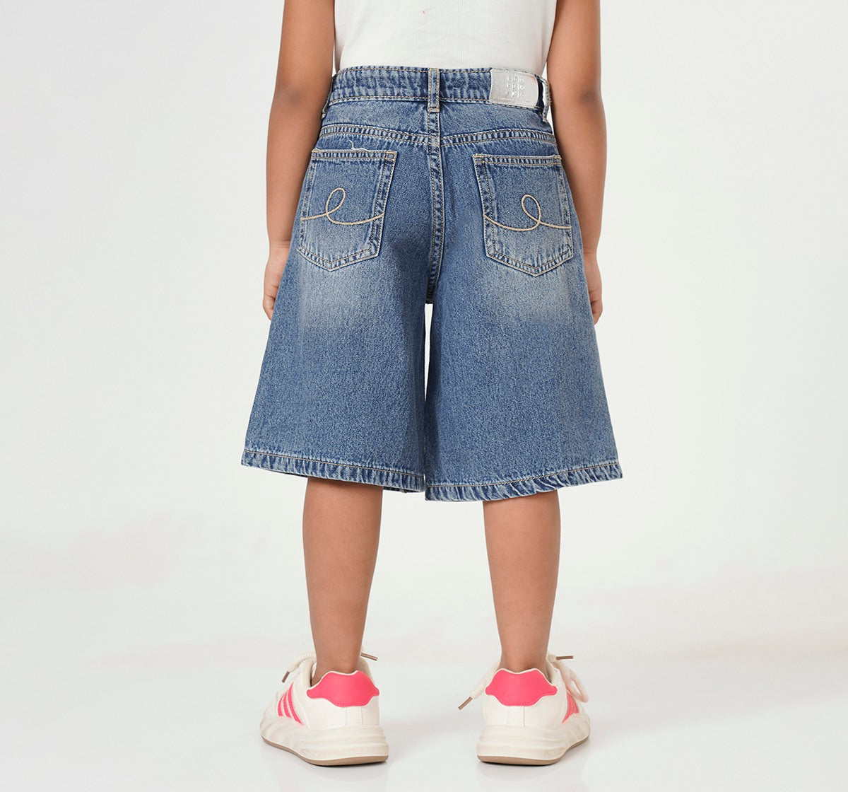 Wide Leg Jorts Blue
