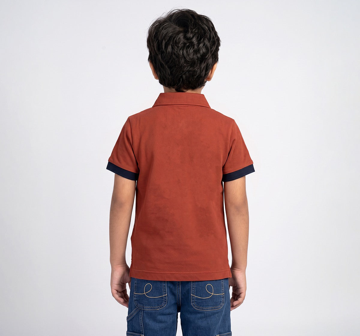 Polo Neck T-Shirt Rust