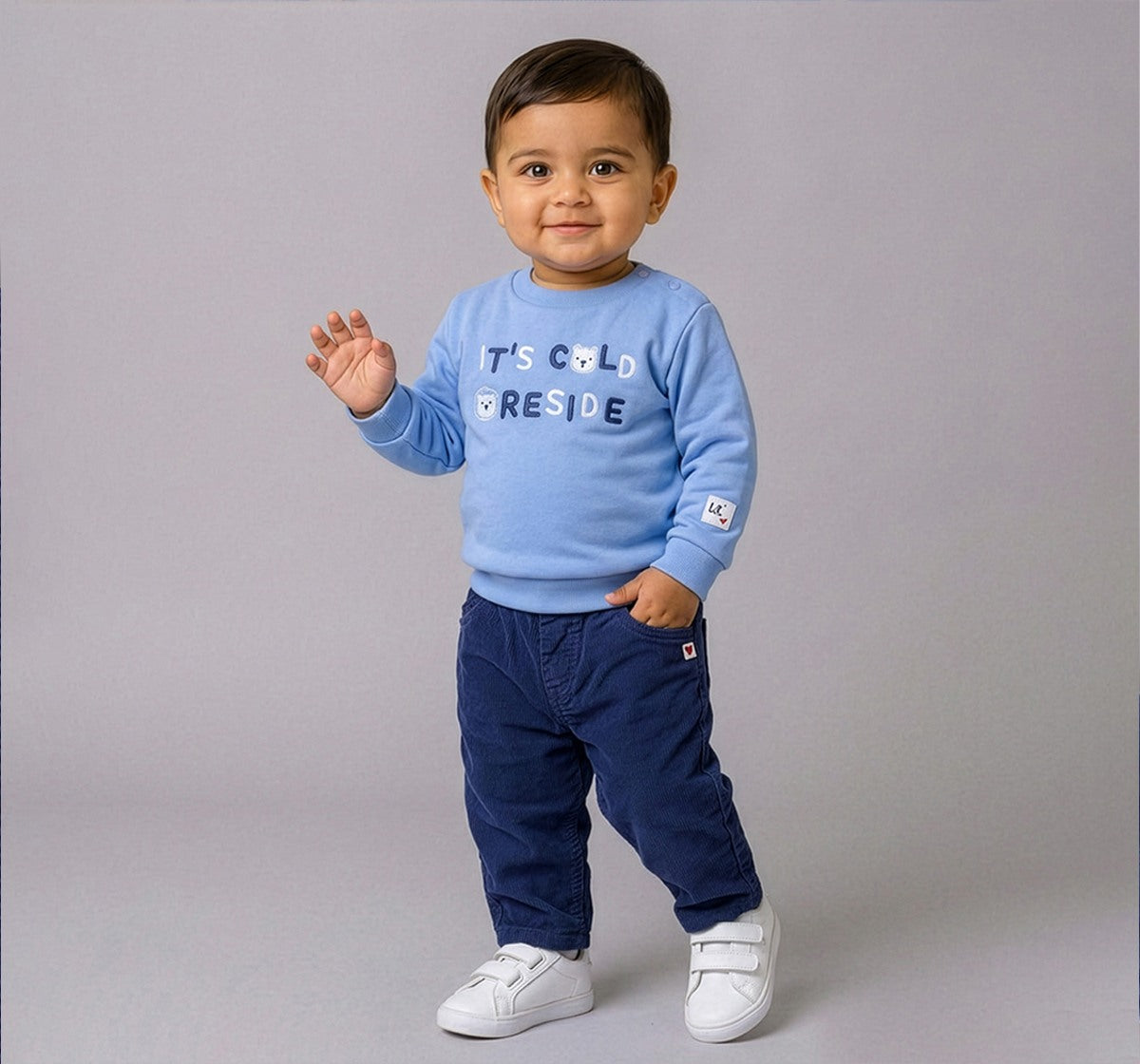 Corduroy Comfort Fit Trousers Blue