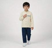 Full Sleeves Shirt Withembroidery Beige