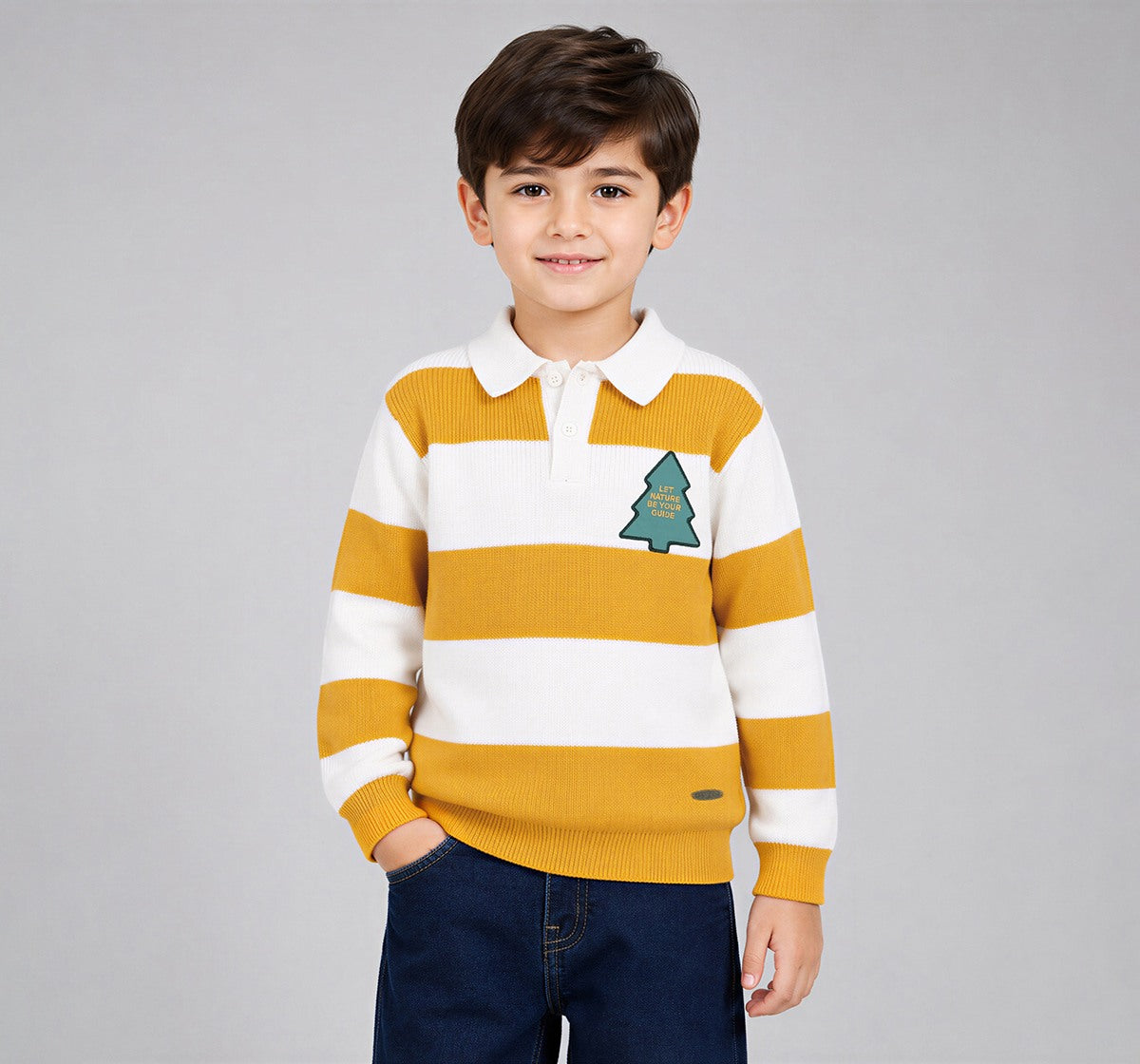 Flatknit Striper T-Shirt Yellow