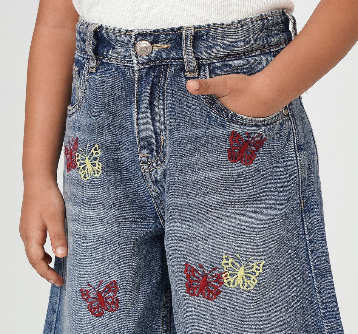 Wide Leg Jorts Blue