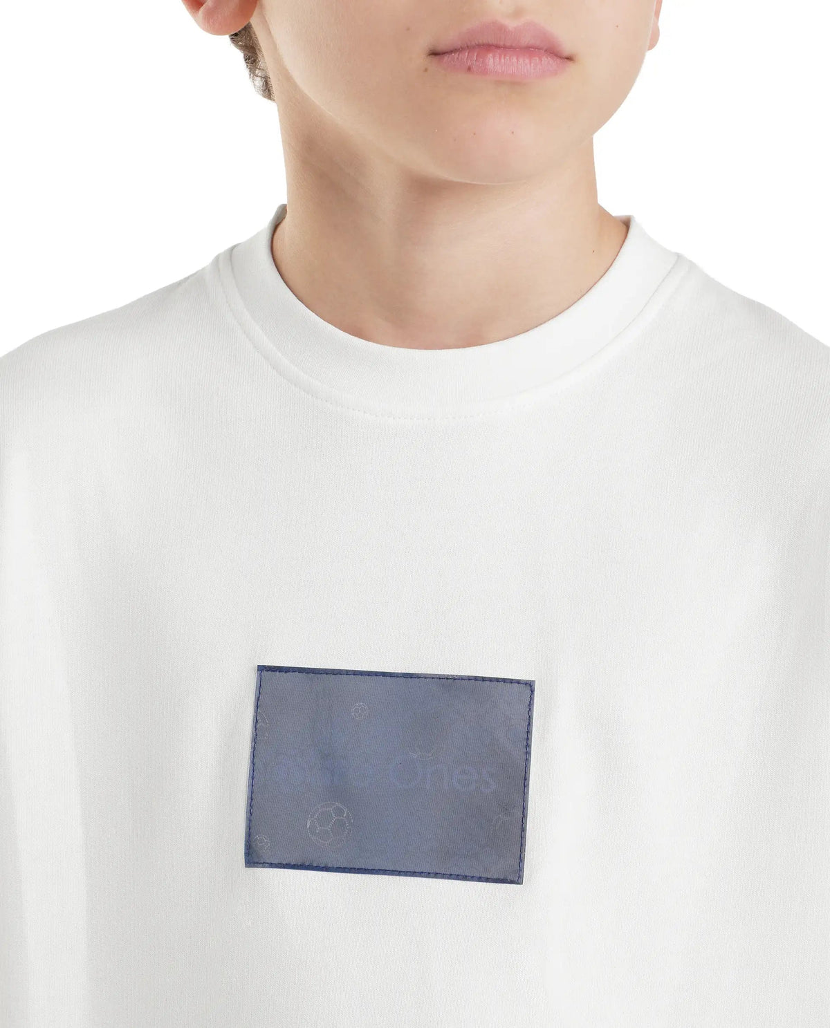 Boys Off White Regular-Fit Full-Sleeve Graphic Print Cotton T-Shirt