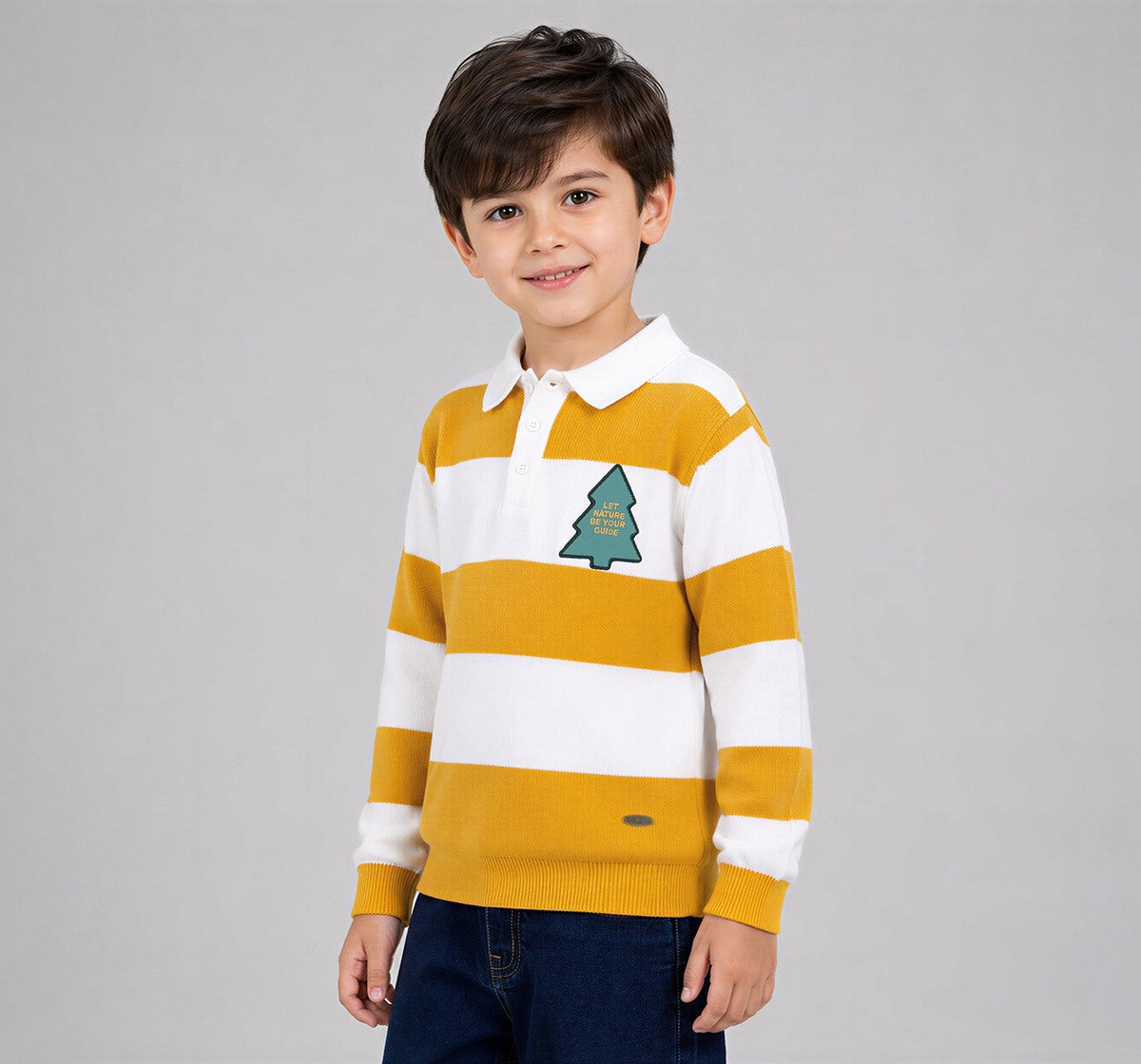 Flatknit Striper T-Shirt Yellow