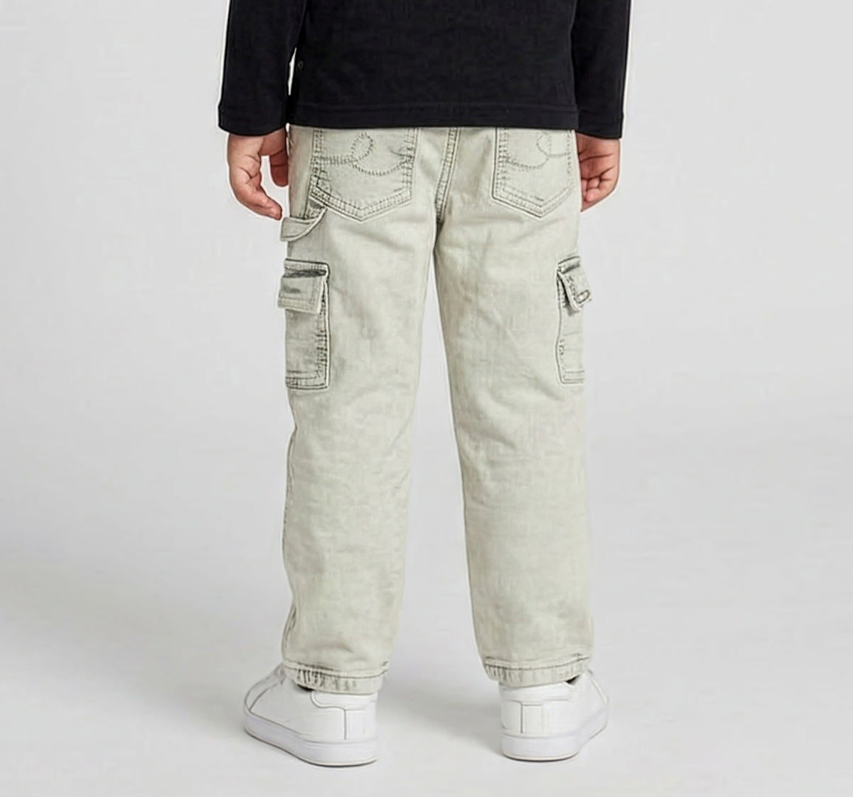 Cloud Wash Denim Bottom Off White