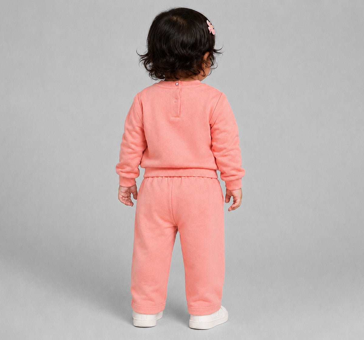Looper Set-Sweatshirt & Wide Leg Bottoms Peach