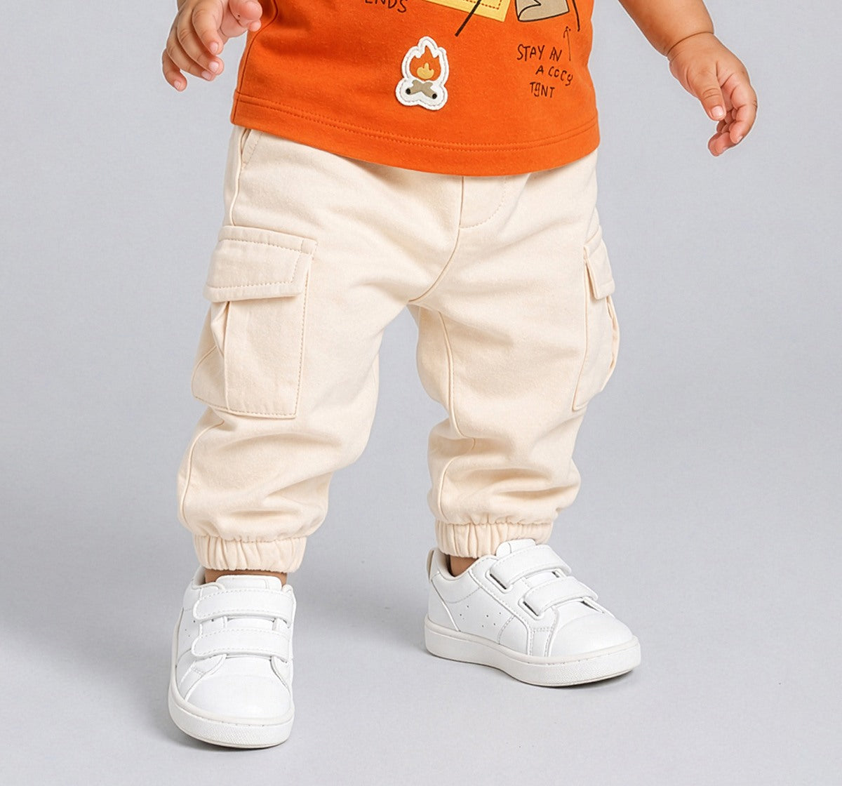 Knit Joggers with Pocket Detail Beige