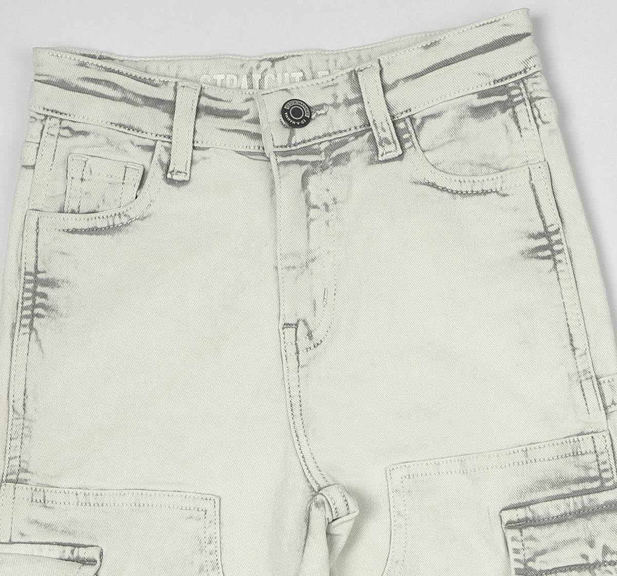 Cloud Wash Denim Bottom Off White