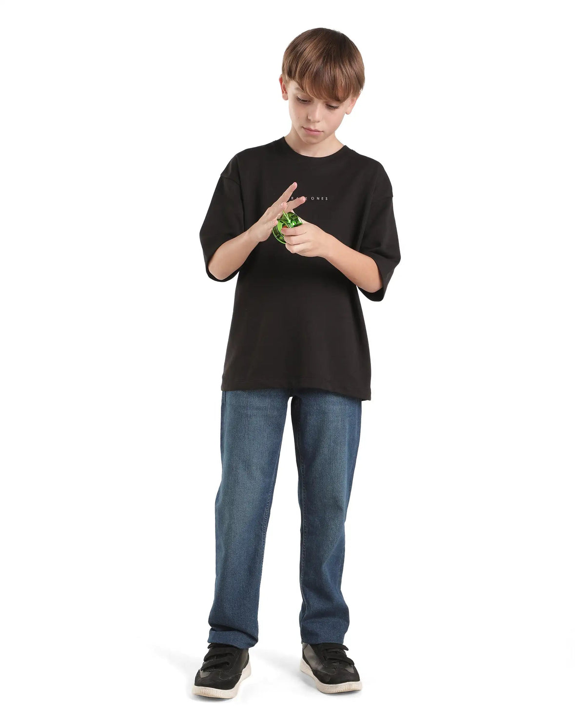 Rare Ones Boys Pete26 Cotton Blend T-Shirt - Black