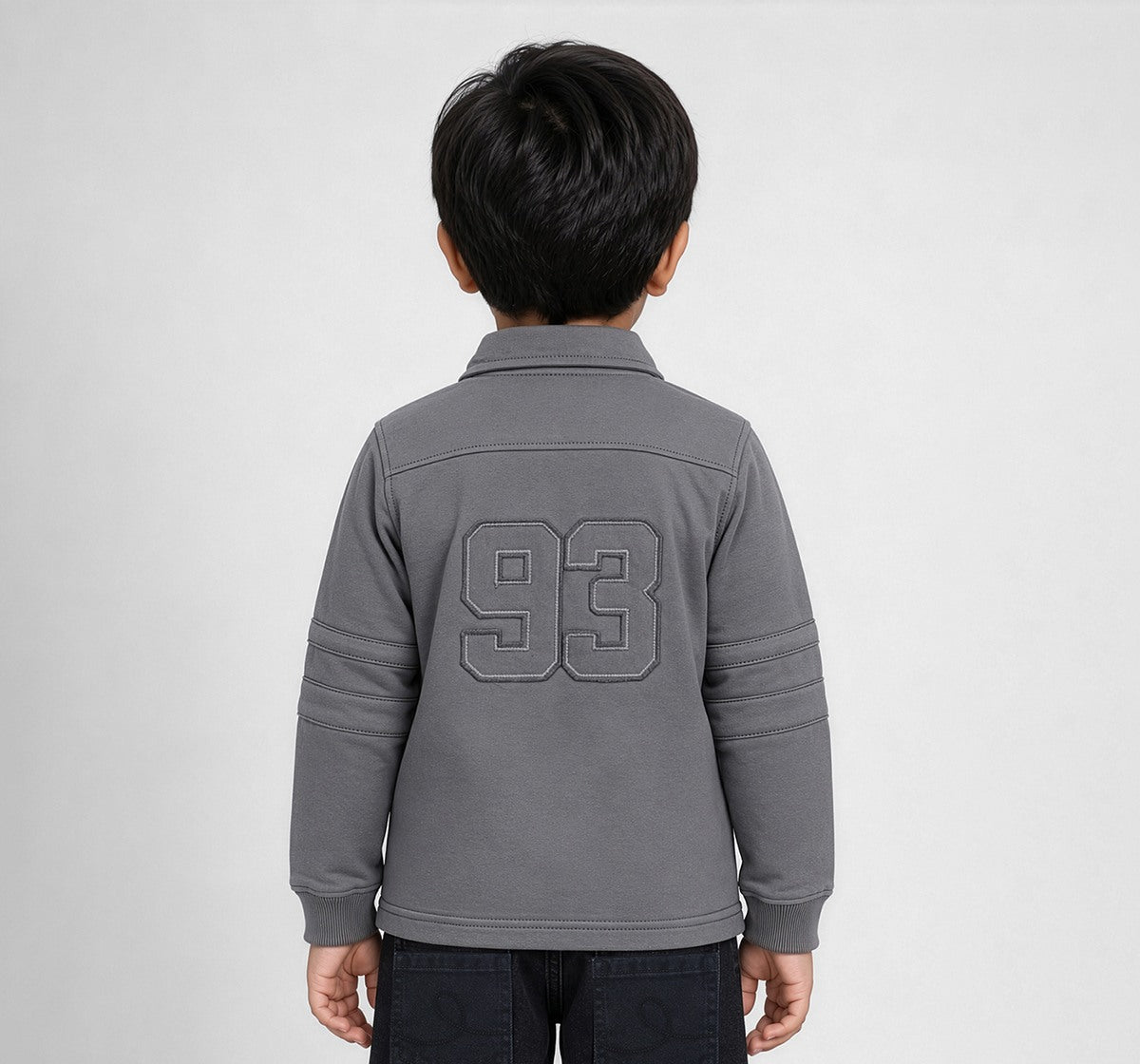 Full Sleeves Rugby Polo T-Shirt Grey