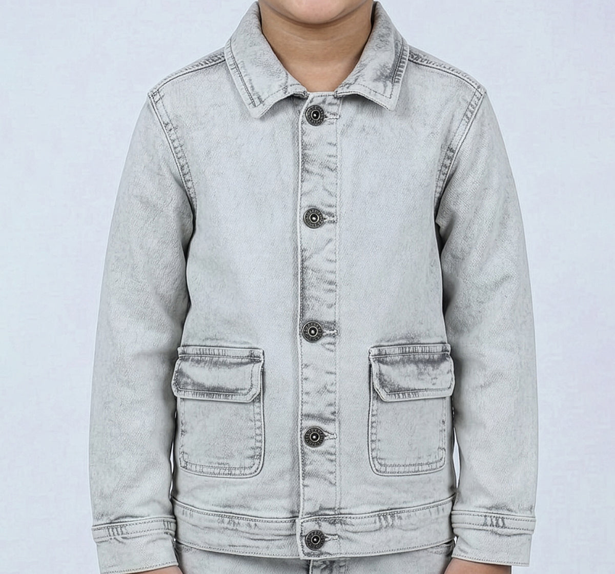 Cloud Wash Denim Jacket Off White