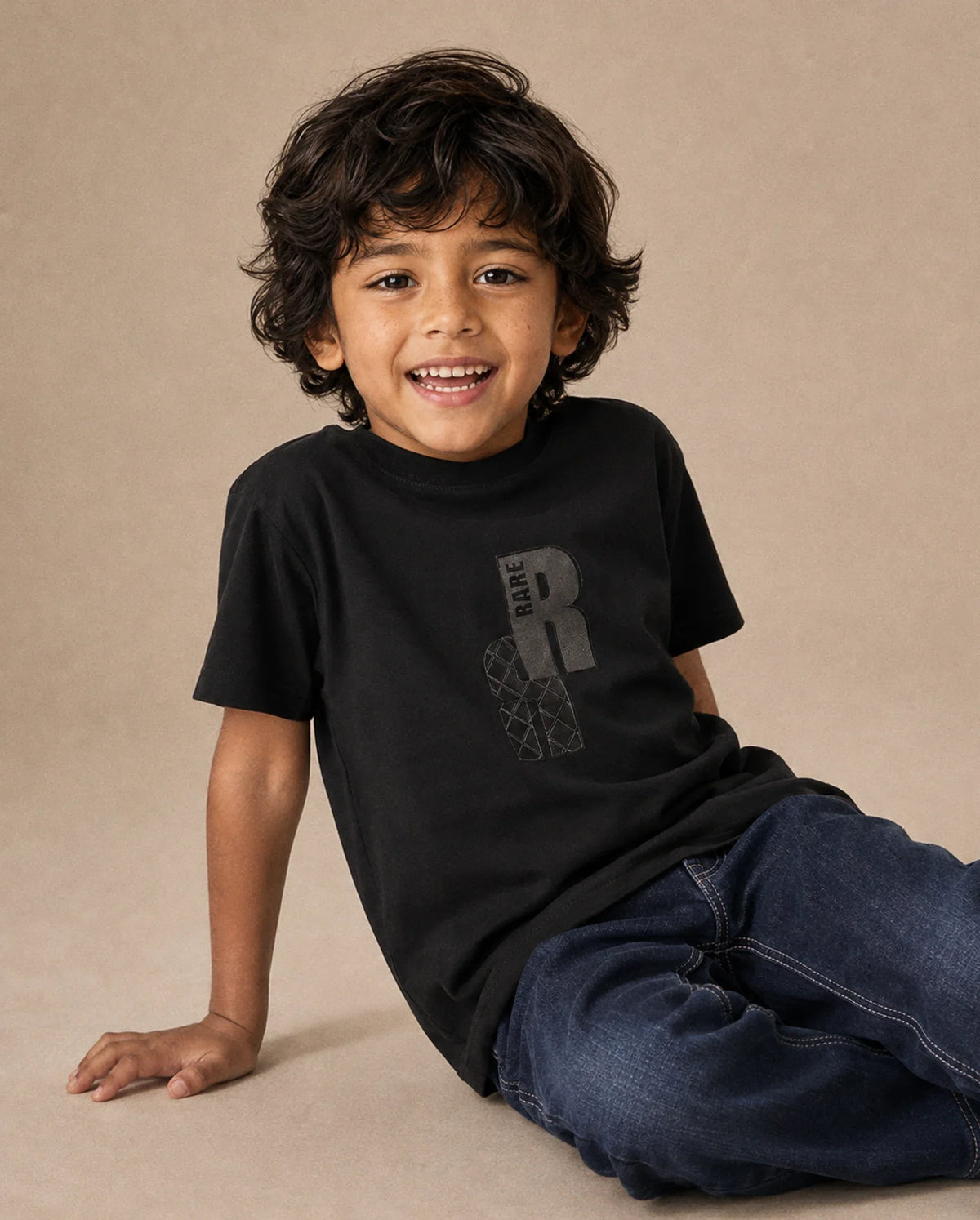 Rare Ones Boys Rovis Cotton Blend T-Shirt - Black