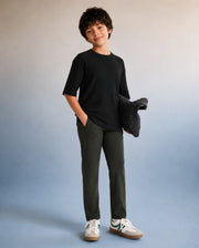 Rare Ones Boys Trove Polyester Blend Trouser - Olive