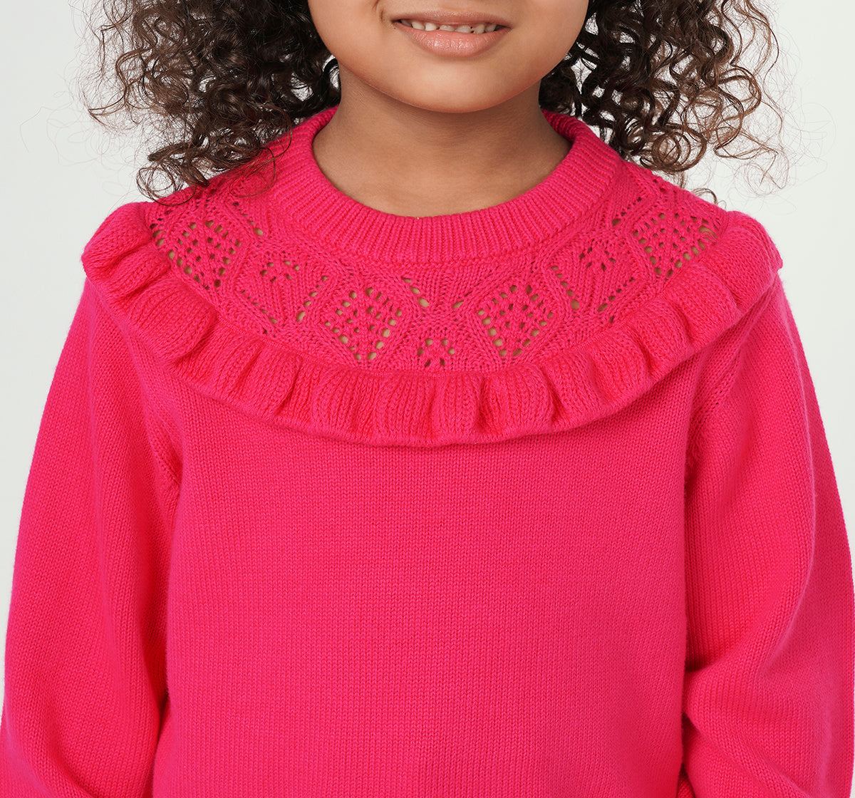 Sweater with Ruffles Pink