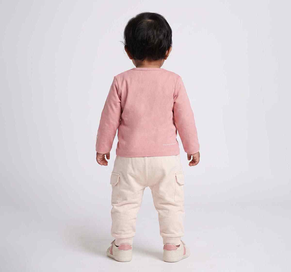 T-Shirt with Applique & Jogger Set Peach