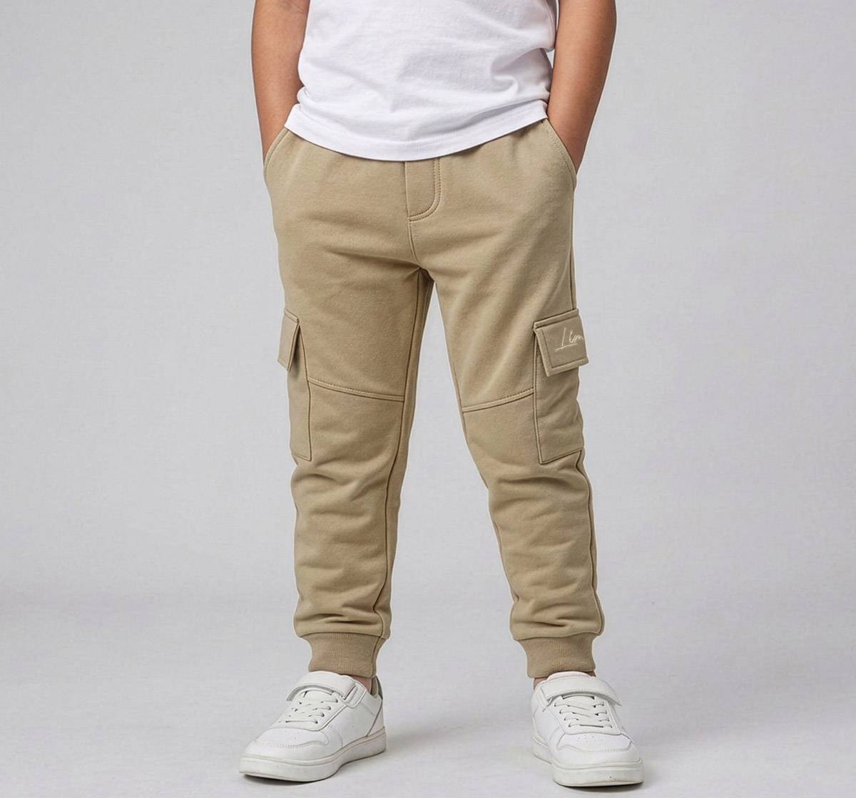 Knit Jogger with Side Pocket Detail Beige