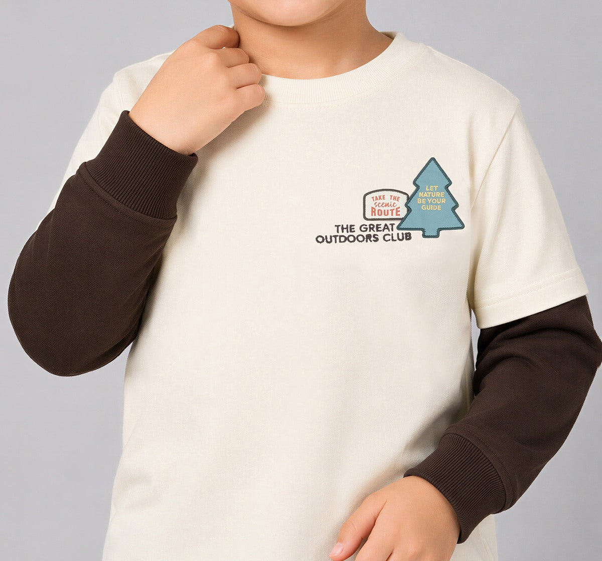 Doctor Sleeves T-Shirt Withprint On Back Beige